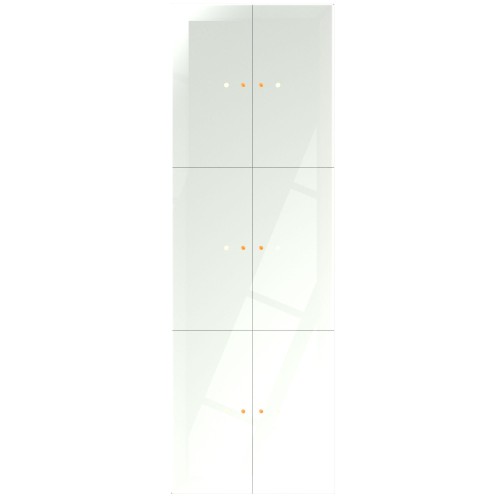 Dotykowy panel szklany, potrójny, 6 pól dotykowych, biały GP-222-W F&F