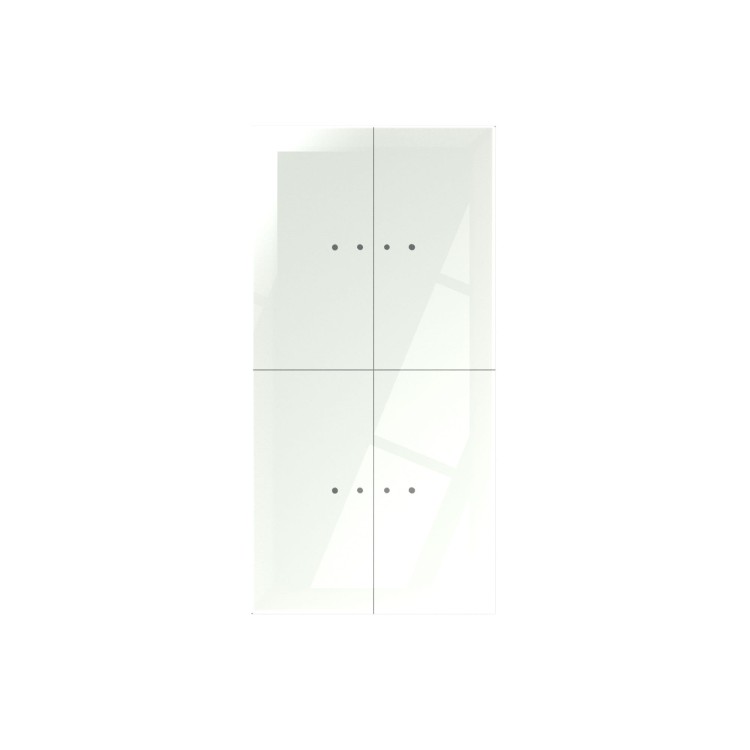 Dotykowy panel szklany, podwójny, 4 pól dotykowych, biały GP-22-W F&F