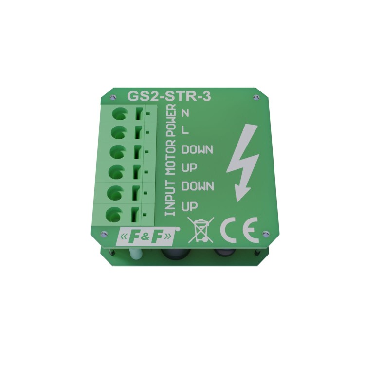 Moduł elektroniki sterownika roletowego do panela szklanego, 230V AC GS2-STR-3 F&F