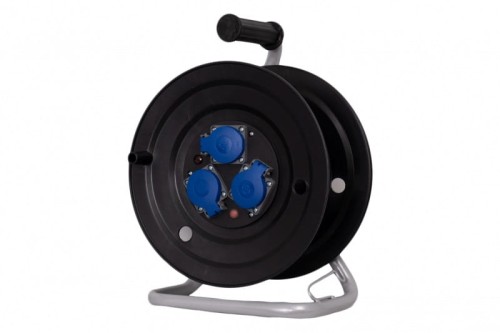 Rozgałęźnik na bębnie plastikowym NERO-240 3x230V IP44 + termik + kontrolka 14650 F-Elektro