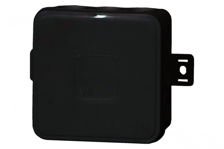 Puszka hermetyczna V7, termoplast 100x100x41 IP54, czarna - klik, 12 osłabień F1.0296 F-Elektro