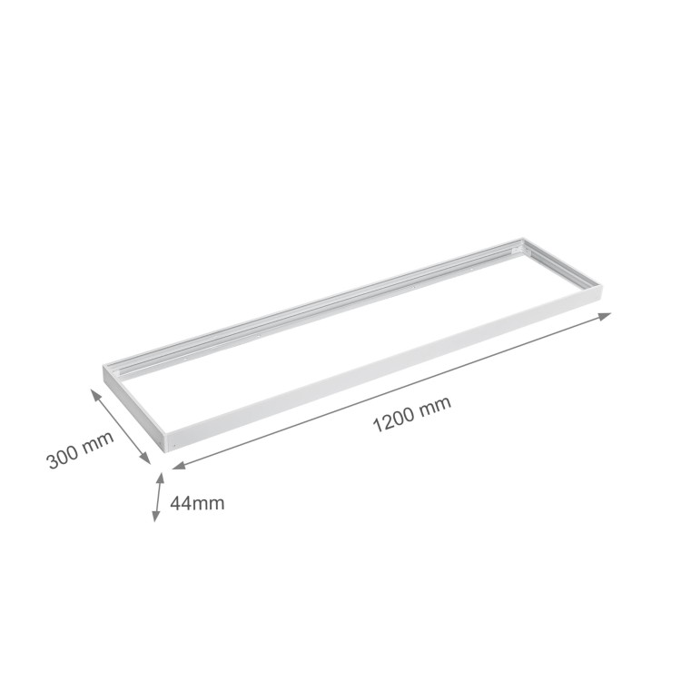 Ramka do montażu Natynkowego Opraw ALGINE SLIM / BACKLIGHT SLIM 300x1200x43 mm Biały składana ACC+035011_FRAME SPECTRUM LED
