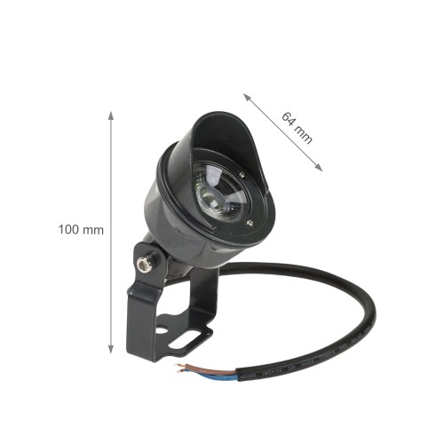 FLORI Spot Ogrodowa 5W WW 24V 25st IP65 64x100mm Szary 5 Lat Gwarancji SLI002017WW SPECTRUM LED lampa gruntowa