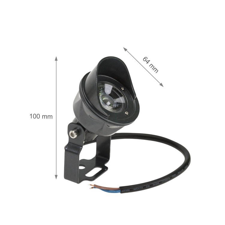 FLORI Spot Ogrodowa 5W WW 24V 25st IP65 64x100mm Szary 5 Lat Gwarancji SLI002017WW SPECTRUM LED lampa gruntowa