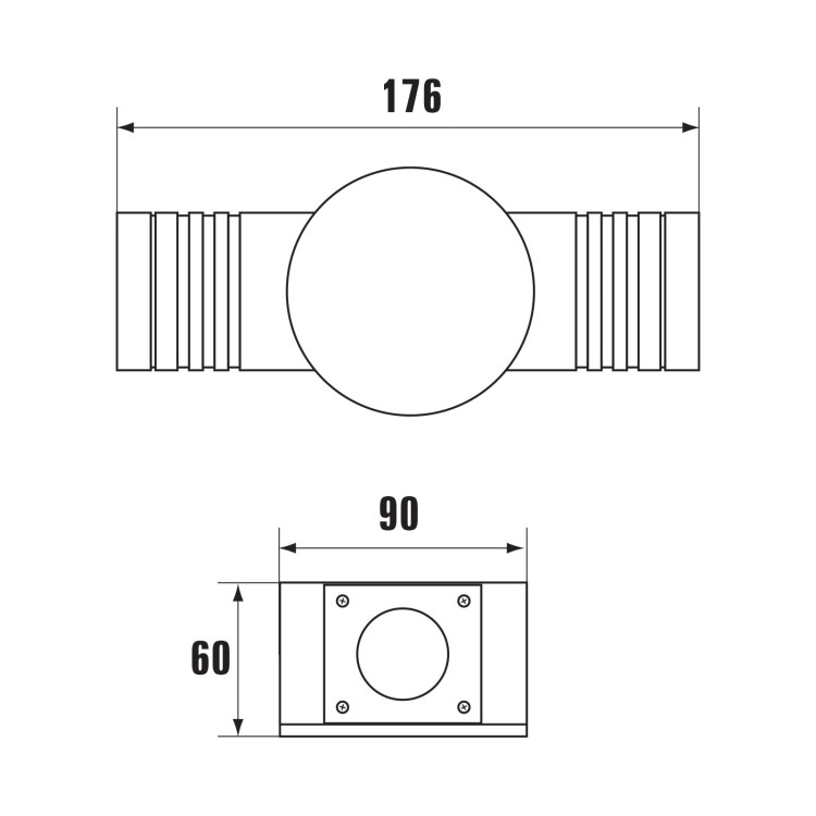 TORRE 230V 3,6W 2x1LED CREE 45st UP+SIDE IP44 CW Oprawa elewacyjna lampa ścienna SLI003012CW SPECTRUM LED Kinkiet