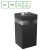 TORRE RING 9W CCT 230V IP54 99x78x156MM Czarny Kwadratowa Oprawa lampa elewacyjna Jednokierunkwe JednoKierunkowa SLI003027CCT_PW SPECTRUM LED Kinkiet