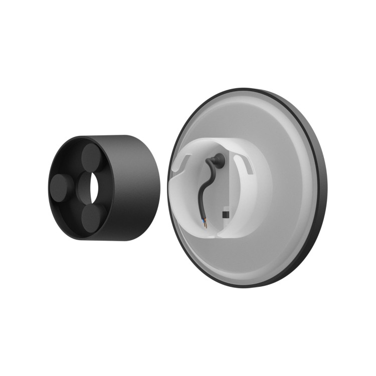 PIATTA 9W CCT 230V IP44 120x47MM Czarny Okrągła Oprawa lampa elewacyjna SLI003029CCT_PW SPECTRUM LED