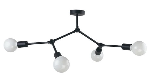 Lampa sufitowa wisząca Industrialna Loft TWIG IV 9140 NOWODVORSKI Lighting E27 x4 nowoczesna oprawa oświetleniowa żyrandol metalowa nad stół blat wyspę czarna zwis Inspiracje Premium