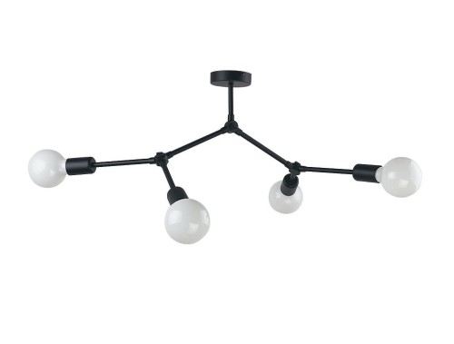 Lampa sufitowa wisząca Industrialna Loft TWIG IV 9140 NOWODVORSKI Lighting E27 x4 nowoczesna oprawa oświetleniowa żyrandol metalowa nad stół blat wyspę czarna zwis Inspiracje Premium