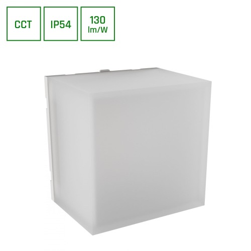 SCATOLLO 5W CCT 230V IP54 100x100x75MM Biały Oprawa lampa elewacyjna SLI003036CCT_PW SPECTRUM LED