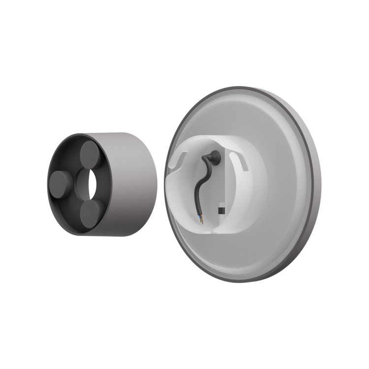 PIATTA 9W CCT 230V IP44 120x47MM Szara szary okrągła Oprawa lampa elewacyjna SLI003040CCT_PW SPECTRUM LED