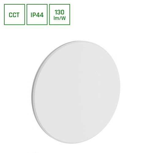 PIATTA 18W CCT 230V IP44 250x47MM białe Biały okrągłe okrągła Oprawa lampa elewacyjna SLI003043CCT_PW SPECTRUM LED