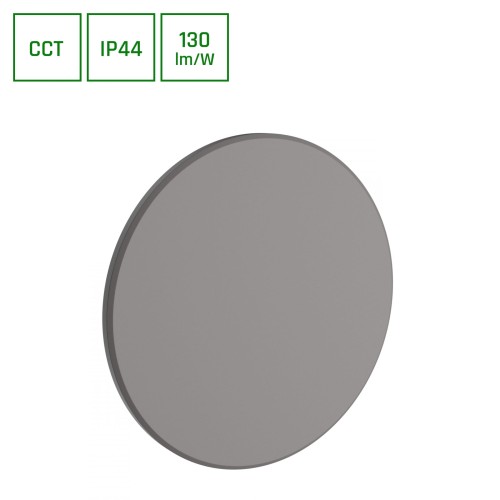 PIATTA 18W CCT 230V IP44 250x47MM Szara szary okrągła Oprawa lampa elewacyjna SLI003044CCT_PW SPECTRUM LED