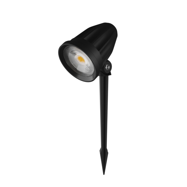 Oprawa lampa ogrodowa FLORI LIGERO 6W CW 230V 40ST IP65 53X66X67MM + 145MM SPIKE Czarna Czarny SLI012017CW_PW SPECTRUM LED