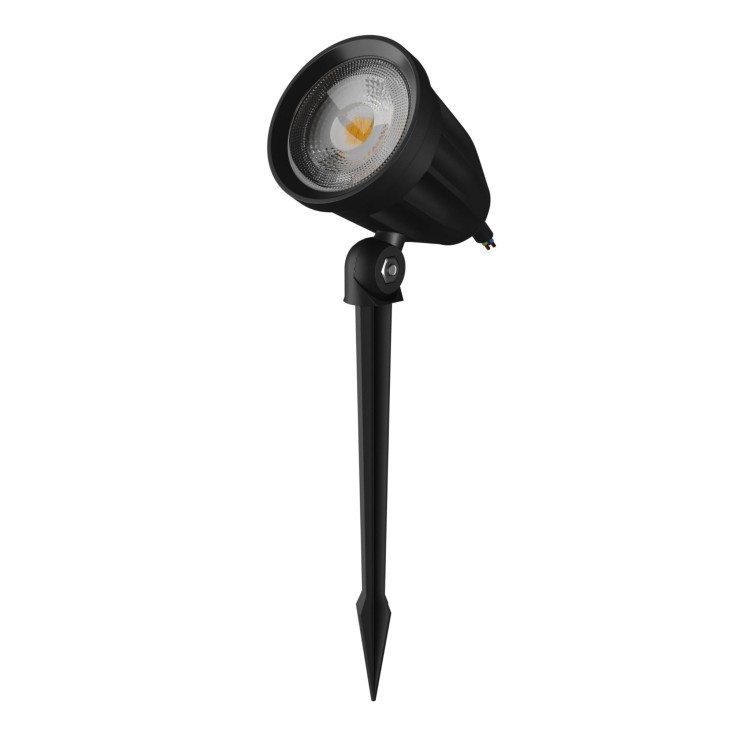Oprawa lampa ogrodowa FLORI LIGERO 6W WW 230V 40ST IP65 53X66X67MM + 145MM SPIKE Czarna Czarny SLI012017WW_PW SPECTRUM LED