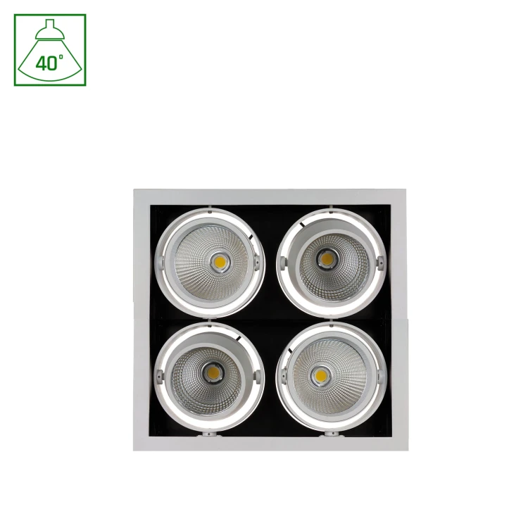MODERN-DAY 4x1LED COB CITIZEN 40st 230V 4x27W IP20 WW Downlight SQUARE + Zasilacz SLI015013WW_230V SPECTRUM LED