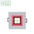 FIALE 4LED 4x1W 30st 230V SQUARE z ramką czerwoną WW oczka ledowe SLI021017WW_RED SPECTRUM LED