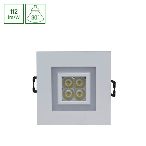 FIALE 4LED 4x1W 30st 230V SQUARE z ramką ciepłobiałą WW oczka ledowe SLI021017WW_WW SPECTRUM LED