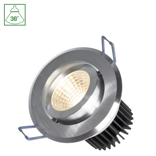 FIALE II 6W COB 38st 230V NW Oczko LED pierścień szczotkowane aluminium SLI021030NW SPECTRUM LED