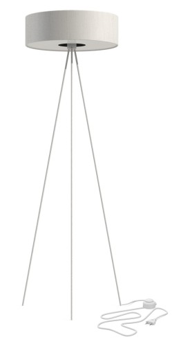 Lampa podłogowa stojąca na trójnogu Industrialna Loft CADILAC III WHITE WH/SI 7990 NOWODVORSKI Lighting E27 x3 154cm nowoczesna stojąca lampa oświetleniowa biała duża Inspiracje Premium