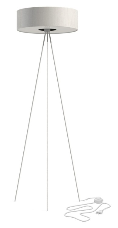 Lampa podłogowa stojąca na trójnogu Industrialna Loft CADILAC III WHITE WH/SI 7990 NOWODVORSKI Lighting E27 x3 154cm nowoczesna stojąca lampa oświetleniowa biała duża Inspiracje Premium