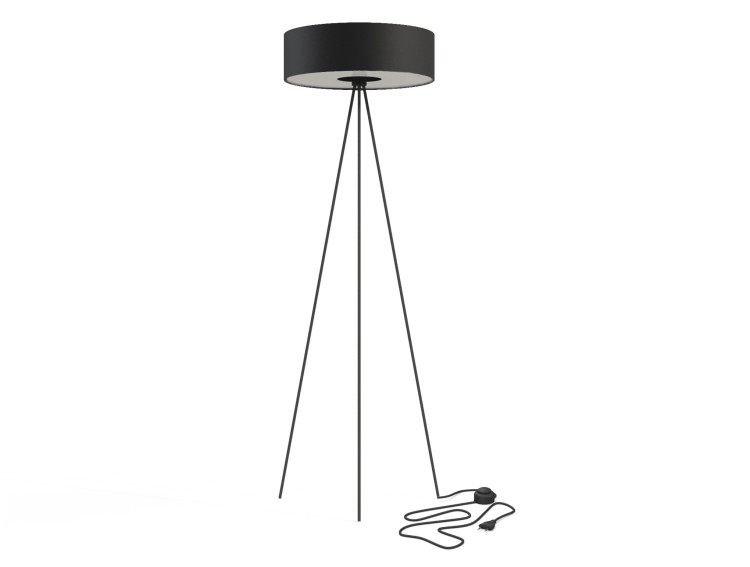 Lampa podłogowa stojąca na trójnogu Industrialna Loft CADILAC III BLACK BL 7988 NOWODVORSKI Lighting E27 x3 154cm nowoczesna stojąca lampa oświetleniowa czarna duża Inspiracje Premium