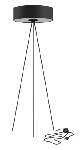 Lampa podłogowa stojąca na trójnogu Industrialna Loft CADILAC III BLACK BL 7988 NOWODVORSKI Lighting E27 x3 154cm nowoczesna stojąca lampa oświetleniowa czarna duża Inspiracje Premium