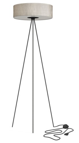 Lampa podłogowa stojąca na trójnogu Industrialna Loft CADILAC III BLACK GY 8190 NOWODVORSKI Lighting E27 x3 154cm nowoczesna stojąca lampa oświetleniowa szaro-czarna duża Inspiracje Premium