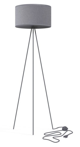 Lampa podłogowa stojąca na trójnogu Industrialna Loft CADILAC I GRAY 7992 NOWODVORSKI Lighting E27 156cm nowoczesna stojąca lampa oświetleniowa szara duża Inspiracje Premium