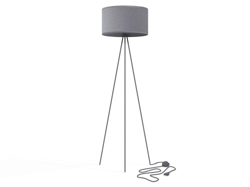 Lampa podłogowa stojąca na trójnogu Industrialna Loft CADILAC I GRAY 7992 NOWODVORSKI Lighting E27 156cm nowoczesna stojąca lampa oświetleniowa szara duża Inspiracje Premium