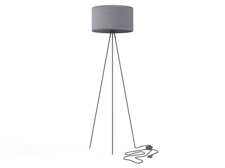 Lampa podłogowa stojąca na trójnogu Industrialna Loft CADILAC I GRAY 7992 NOWODVORSKI Lighting E27 156cm nowoczesna stojąca lampa oświetleniowa szara duża Inspiracje Premium
