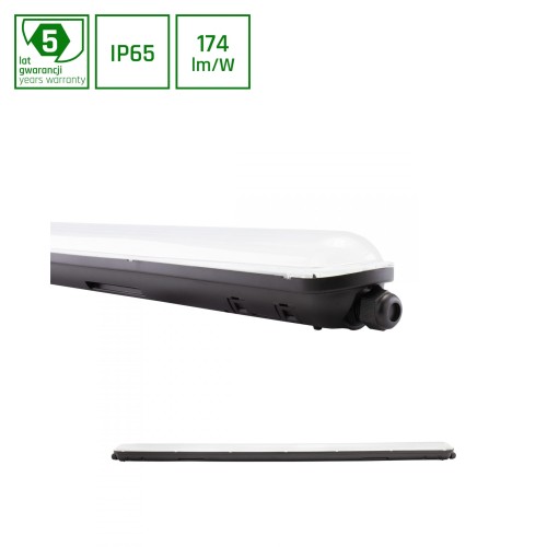 LIMEA GIGANT Hermetyk 1200mm 38W NW 230V 120ST IP65 IK10 1190x72x70mm Czarny SLI028025NW_PW_BLACK SPECTRUM LED