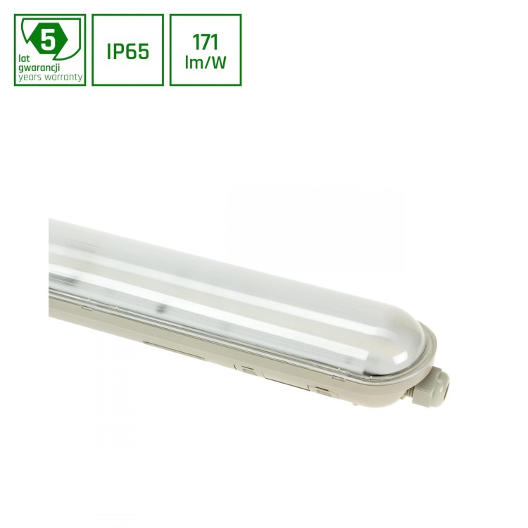 LIMEA GIGANT Hermetyk 1500mm 52W CW 230V 120ST IP65 IK10 1490x72x70mm Szary 5 Lat Gwarancji SLI028026CW_PW SPECTRUM LED