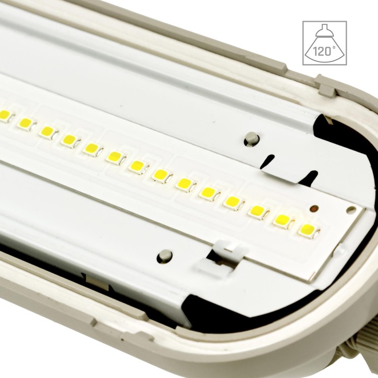LIMEA GIGANT Hermetyk 1500mm 52W NW 230V 120ST IP65 IK10 1490x72x70mm Szary 5 Lat Gwarancji SLI028026NW_PW SPECTRUM LED