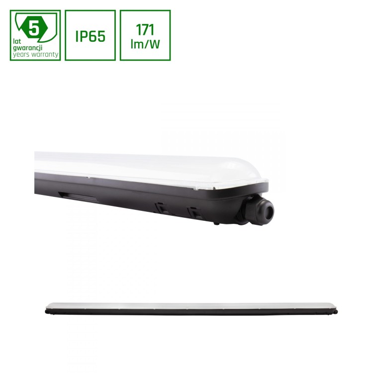 LIMEA GIGANT Hermetyk 1500mm 52W NW 230V 120ST IP65 IK10 1490x72x70mm Czarny 5 Lat Gwarancji SLI028026NW_PW_BLACK SPECTRUM LED
