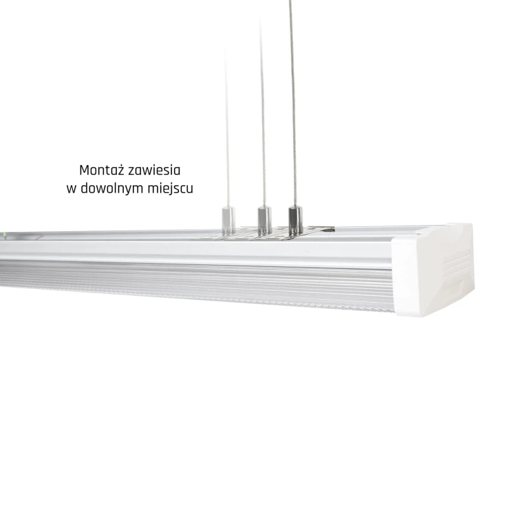 LIMEA PRISMATICA 1200mm 40W NW 230V 100st IP44 IK10 1258x111x58mm 5 Lat Gwarancji SLI028036NW SPECTRUM LED