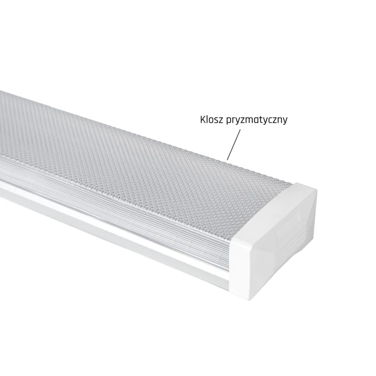 LIMEA PRISMATICA 1200mm 40W NW 230V 100st IP44 IK10 1258x111x58mm 5 Lat Gwarancji SLI028036NW SPECTRUM LED