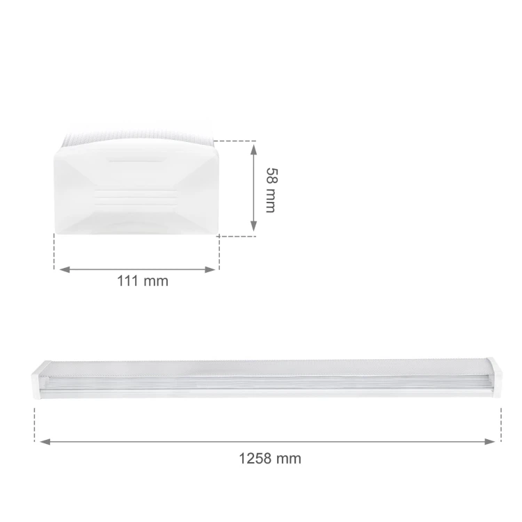 LIMEA PRISMATICA 1200mm 40W NW 230V 100st IP44 IK10 1200x110x60mm 5 Lat Gwarancji SLI028036NW_PW SPECTRUM LED