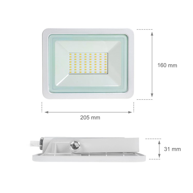 Naświetlacz NOCTIS LUX 2 50W NW 230V IP65 160x205x31mm Biały SLI029044NW SPECTRUM LED