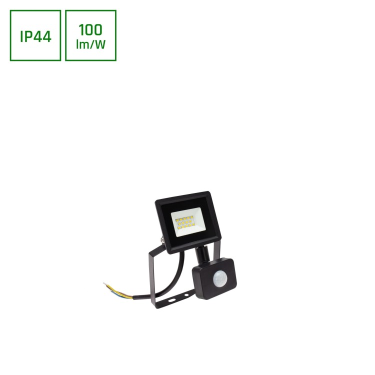 Naświetlacz NOCTIS LUX 3 10W CW 230V IP44 114x150x53mm Czarny czujnik ruchu PIR SLI029048CW_CZUJNIK_PW SPECTRUM LED