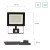 Naświetlacz NOCTIS LUX 3 50W WW 230V IP44 180x215x53mm Czarny czujnik ruchu PIR SLI029051WW_CZUJNIK_PW SPECTRUM LED