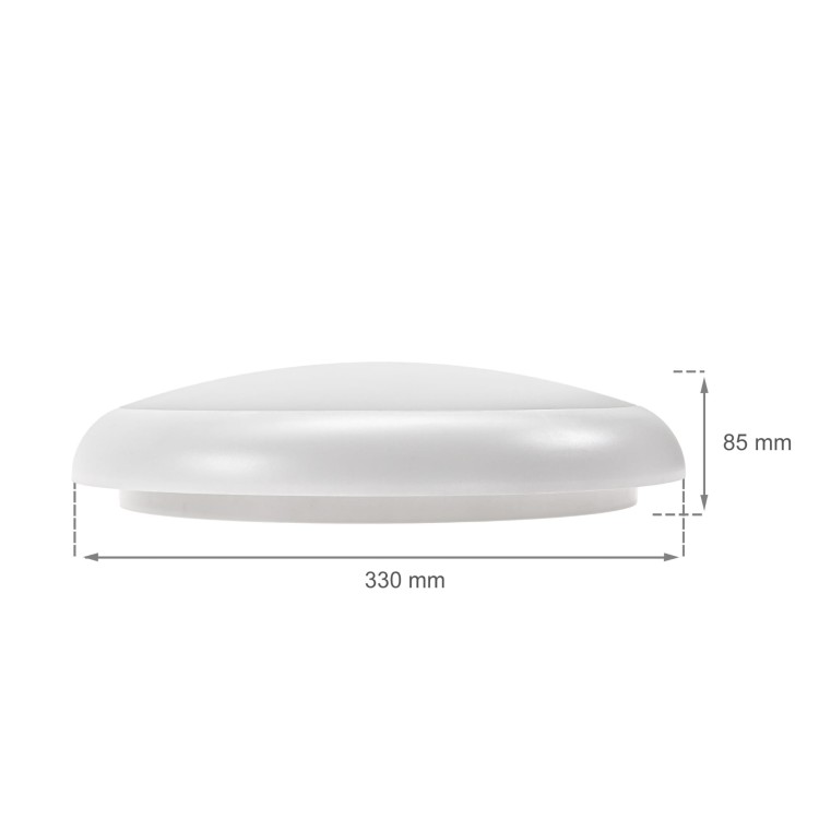 Plafon NYMPHEA CITY PRO 24W CCT 230V 120st IP65 IK10 FI330x79mm białe Biały okrągłe okrągła 5 Lat Gwarancji SLI031029CCT SPECTRUM LED