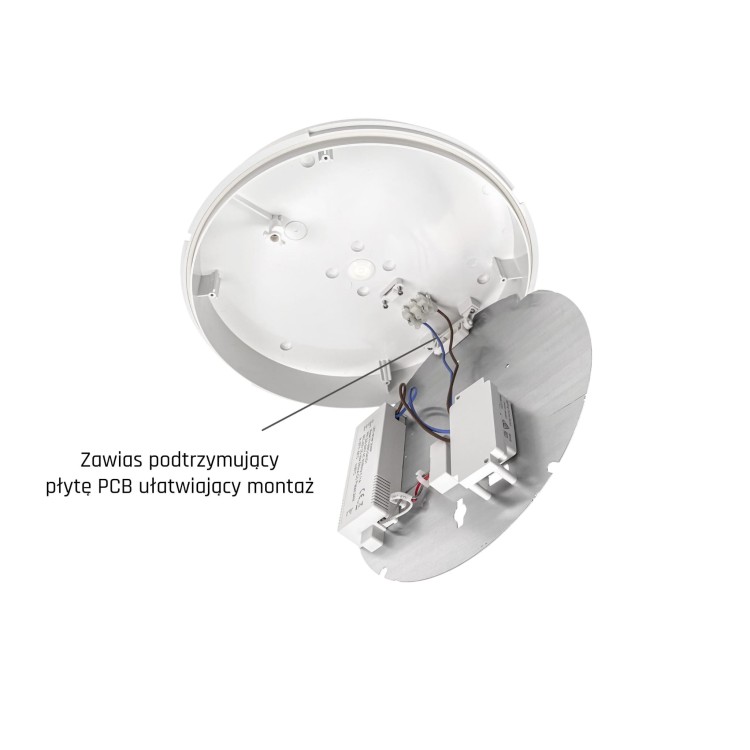 Plafon NYMPHEA CITY PRO 24W CCT 230V 120st IP65 IK10 FI330x79mm białe Biały okrągłe okrągła 5 Lat Gwarancji SLI031029CCT SPECTRUM LED