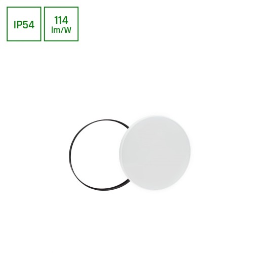 Plafon NYMPHEA BLACK & WHITE RINGS 18W CW 230V 115st IP54 FI250x52 Biały/Czarny Okrągła SLI031034CW_PW SPECTRUM LED