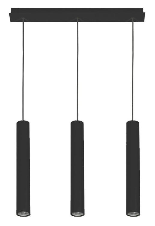 Lampa sufitowa wisząca Industrialna Loft EYE BLACK III zwis 7862 NOWODVORSKI Lighting GU10 x3 oświetleniowa żyrandol nowoczesna metal do Kuchni Jadalni nad stół blat wyspę czarna zwis Inspiracje Premium