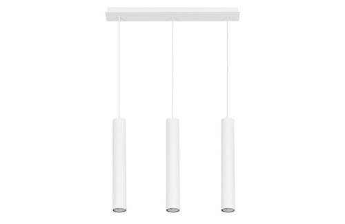 Lampa sufitowa wisząca Industrialna Loft EYE WHITE III zwis 6481 NOWODVORSKI Lighting GU10 x3 oświetleniowa żyrandol nowoczesna metal do Kuchni Jadalni nad stół blat wyspę biała zwis Inspiracje Premium
