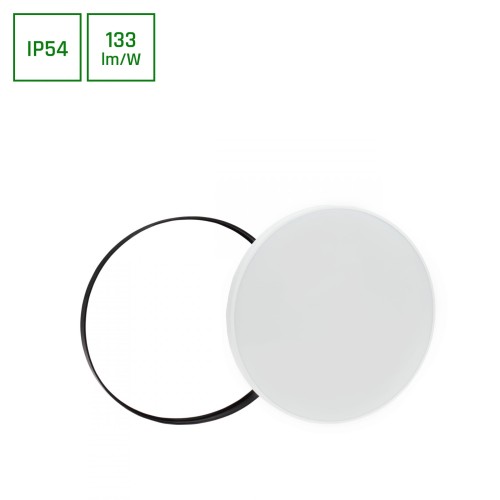 Plafon NYMPHEA BLACK & WHITE RINGS 40W WW 230V 115st IP54 FI485x70 Biały/Czarny Okrągła SLI031037WW_PW SPECTRUM LED