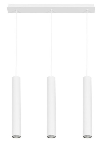 Lampa sufitowa wisząca Industrialna Loft EYE WHITE III zwis 6481 NOWODVORSKI Lighting GU10 x3 oświetleniowa żyrandol nowoczesna metal do Kuchni Jadalni nad stół blat wyspę biała zwis Inspiracje Premium