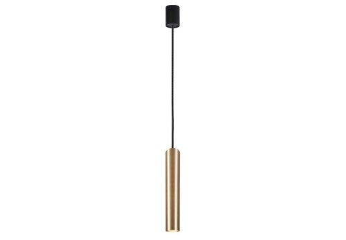 Lampa sufitowa wisząca Industrialna Loft EYE SOLID BRASS I zwis L 8800 NOWODVORSKI Lighting GU10 oświetleniowa żyrandol nowoczesna metal do Kuchni Jadalni nad stół blat wyspę mosiądz złoto-czarna pojedyncza Inspiracje Premium
