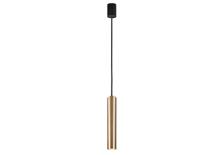 Lampa sufitowa wisząca Industrialna Loft EYE SOLID BRASS I zwis L 8800 NOWODVORSKI Lighting GU10 oświetleniowa żyrandol nowoczesna metal do Kuchni Jadalni nad stół blat wyspę mosiądz złoto-czarna pojedyncza Inspiracje Premium